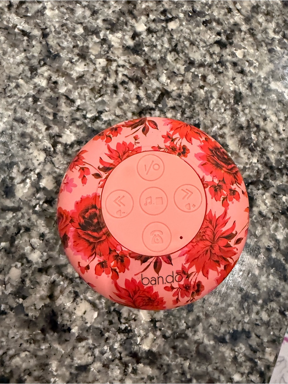 ban.do Pink Coral Floral Bluetooth Shower Speaker. (Will include charger)